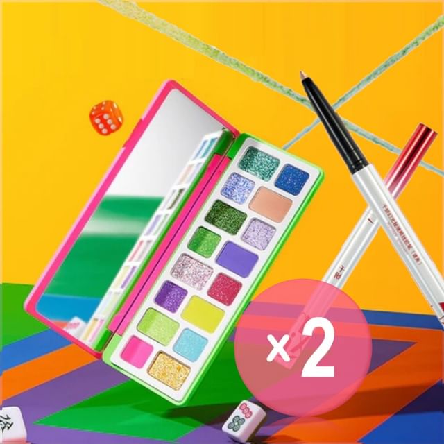 cheeryep-Bundle Neon Light Eyeshadow Set 2pcs Bundle Set