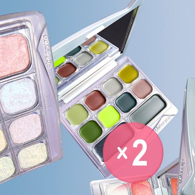 cheeryep-Multi-Use Glow Pot-Versatile Single Eyeshadow - 22 Colors 2pcs Bundle Set
