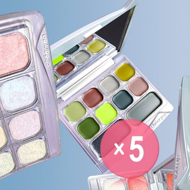 cheeryep-Multi-Use Glow Pot-Versatile Single Eyeshadow - 22 Colors 5pcs Bundle Set