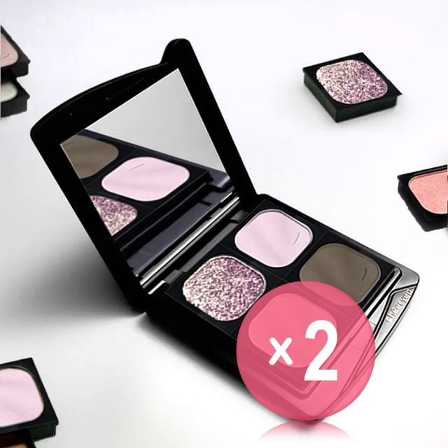 cheeryep-Quad Eyeshadow Palette - 3 Types 2pcs Bundle Set