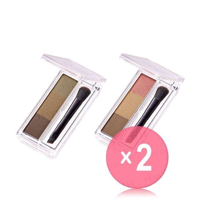 CHIFURE-Eyebrow Powder 2pcs Bundle Set
