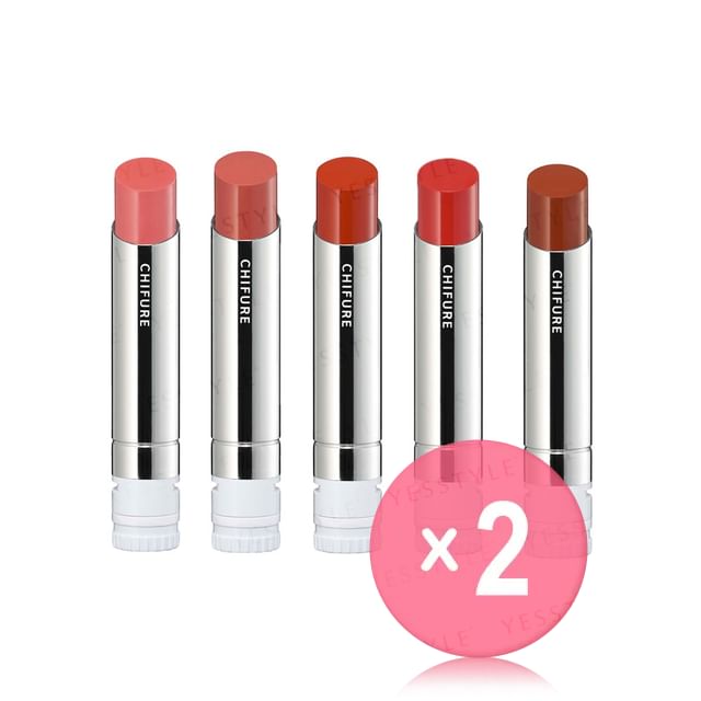 CHIFURE-Lasting Lipstick Gloss Refill 2pcs Bundle Set