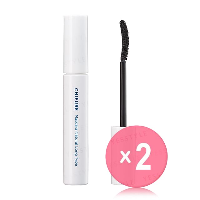CHIFURE-Mascara Natural Long Type BK30 Black 2pcs Bundle Set