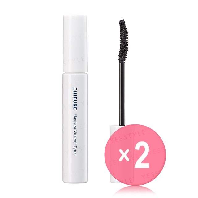 CHIFURE-Mascara Volume Type BK30 Black 2pcs Bundle Set