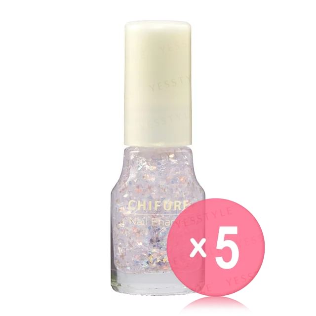 CHIFURE-Nail Enamel 014 5pcs Bundle Set