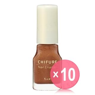 CHIFURE-Nail Enamel 471 Orange Pearl 10pcs Bundle Set