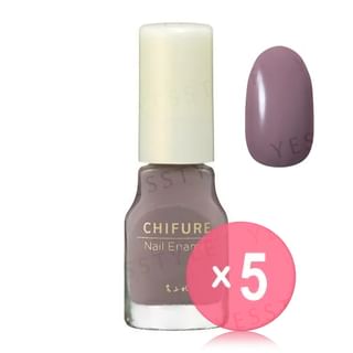 CHIFURE-Nail Enamel 772 Brown 5pcs Bundle Set