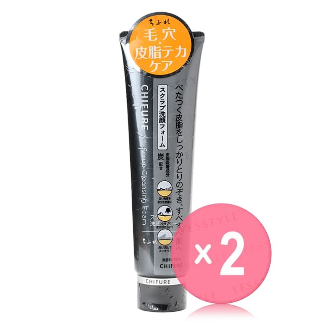 CHIFURE-Scrub Cleansing Foam 2pcs Bundle Set