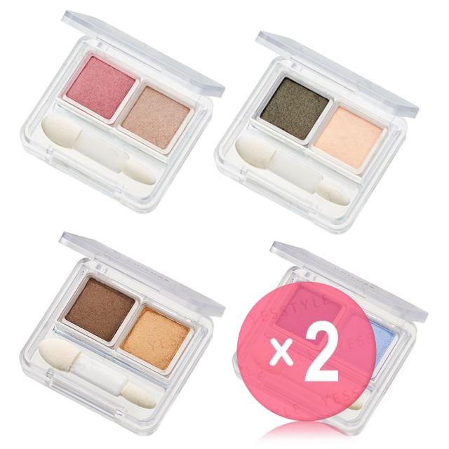 CHIFURE-Twin Color Eyeshadow 2pcs Bundle Set
