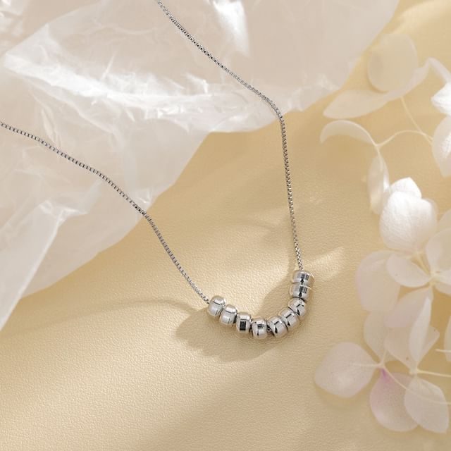 Chimerro-Bead Pendant Alloy Necklace