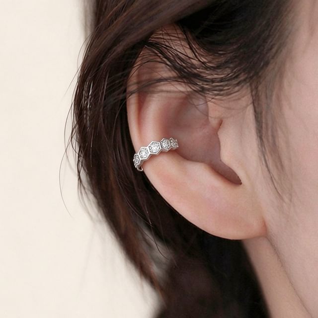 Chimerro-CZ Hexagon Ear Cuff