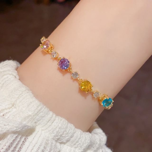Chimerro-Rhinestone Alloy Bracelet
