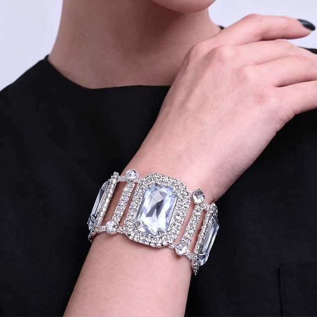 Chimerro-Rhinestone Cocktail Bracelet