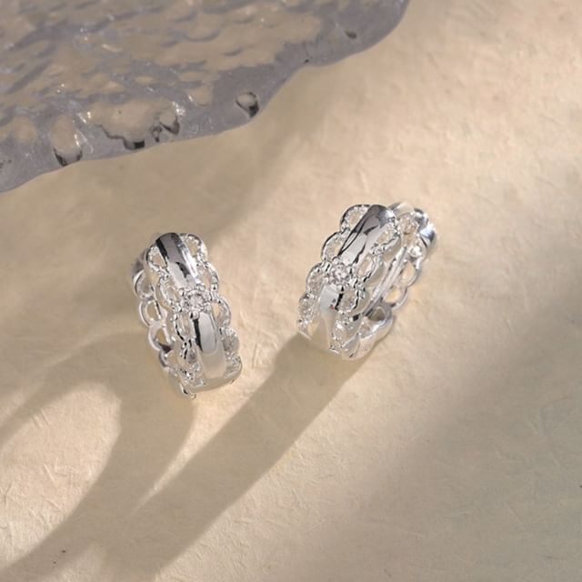 Chimerro-Rhinestone Huggie Earring