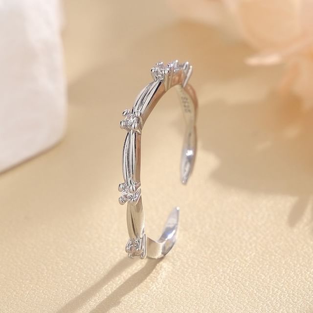 Chimerro-Rhinestone Open Ring