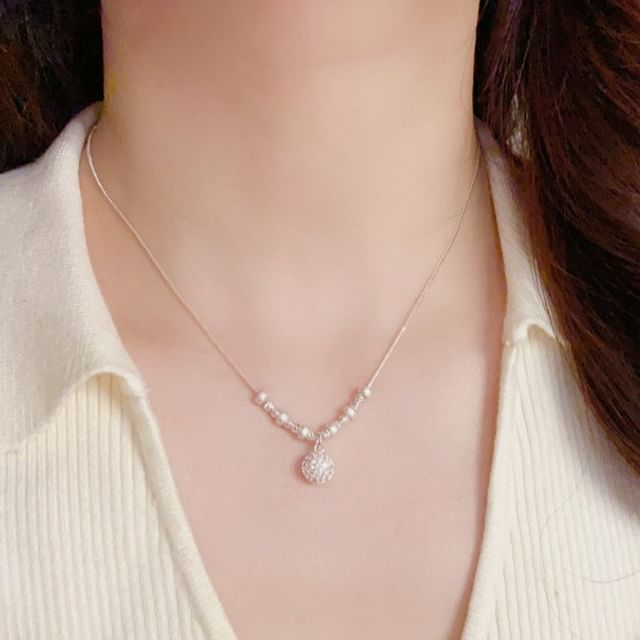 Chimerro-Rhinestone Pendant Alloy Choker