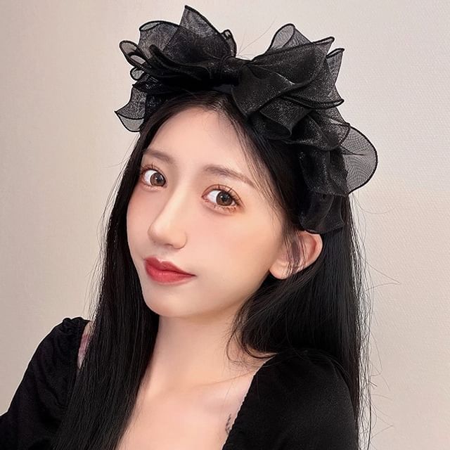 Chimerro-Ruffle Sheer Headband