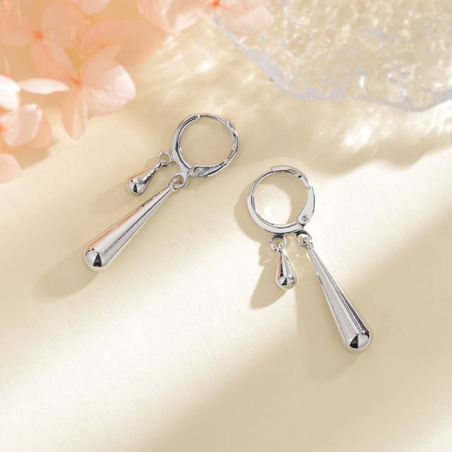 Chimerro-Silver Tone Hoop Drop Earring