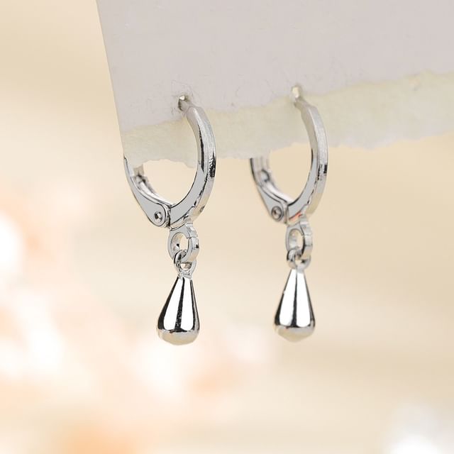 Chimerro-Silver Tone Hoop Drop Earring