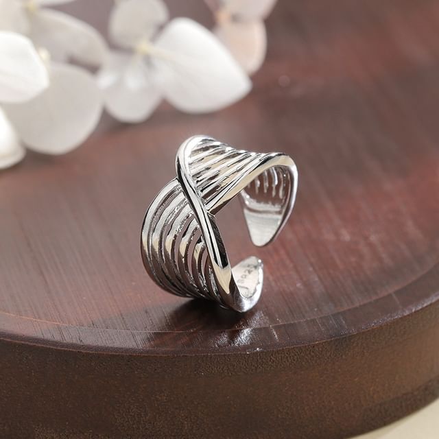 Chimerro-Silver Tone Open Ring