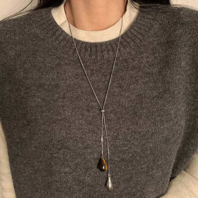 Chimerro-Teardrop Lariat Necklace