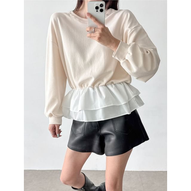 Chubby Girl-Ruffle Sweatshirt