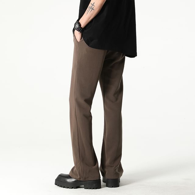 Chuoku-Low Rise Plain Wide Leg Pants
