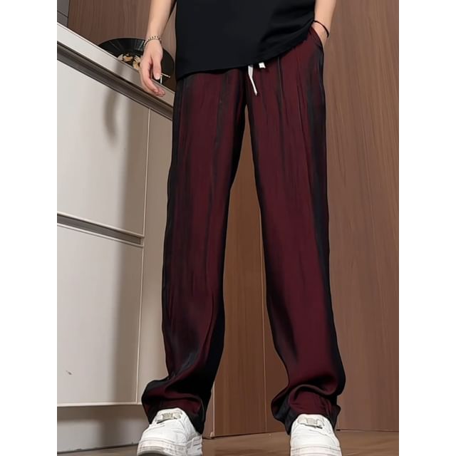 Chuoku-Mid Rise Plain Loose Fit Pants