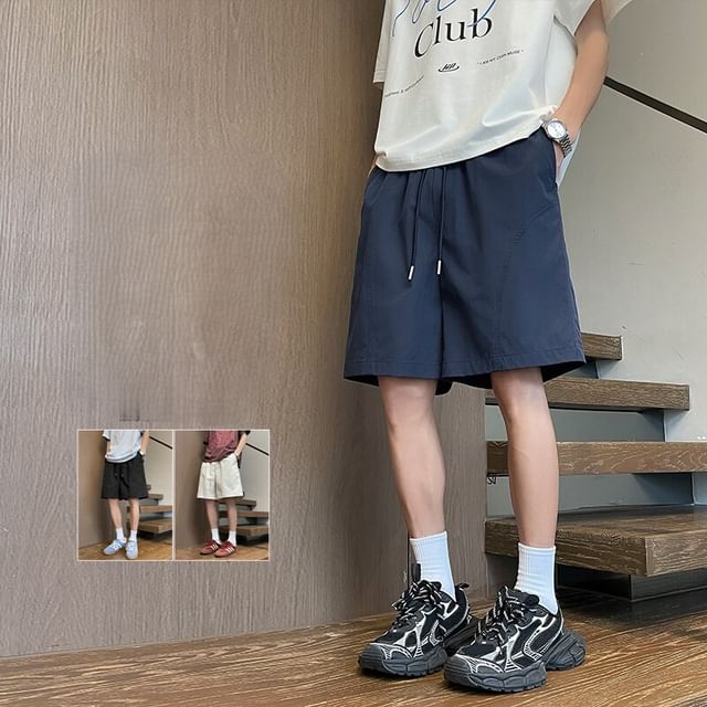 Chuoku-Mid Rise Plain Shorts
