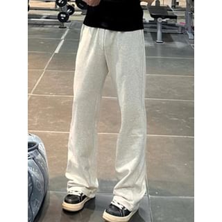 Chuoku-Mid Rise Plain Wide Leg Pants