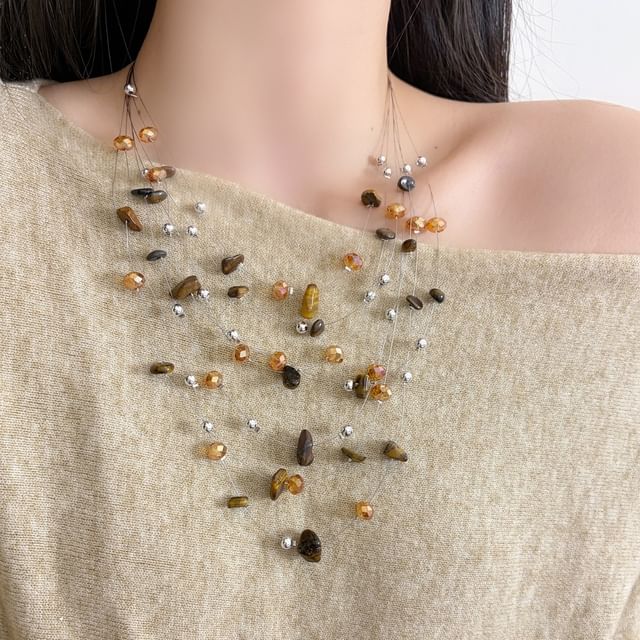 CIMAO-Beaded Layered Necklace