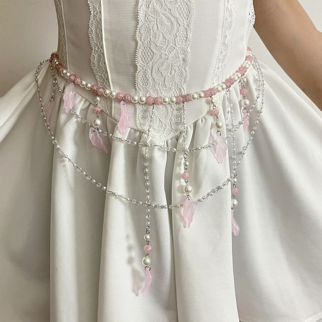 CIMAO-Beaded Layered Waist Chain
