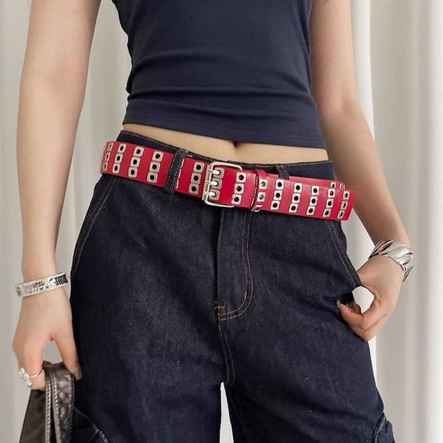 CIMAO-Faux Leather Belt