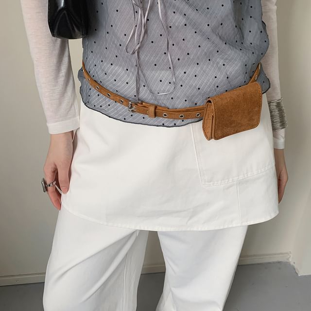 CIMAO-Faux Suede Belt Bag