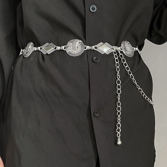 CIMAO-Metal Accent Waist Chain