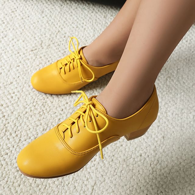 Cinnabelle-Block Heel Oxford Pumps