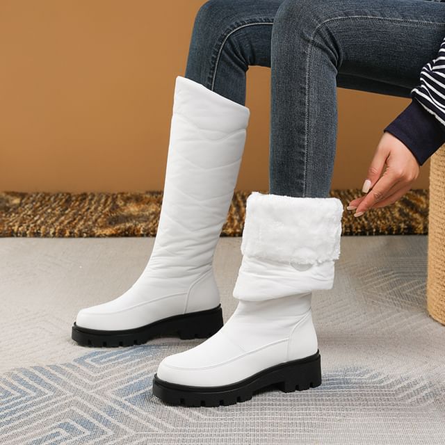 Cinnabelle-Folded Tall Snow Boots