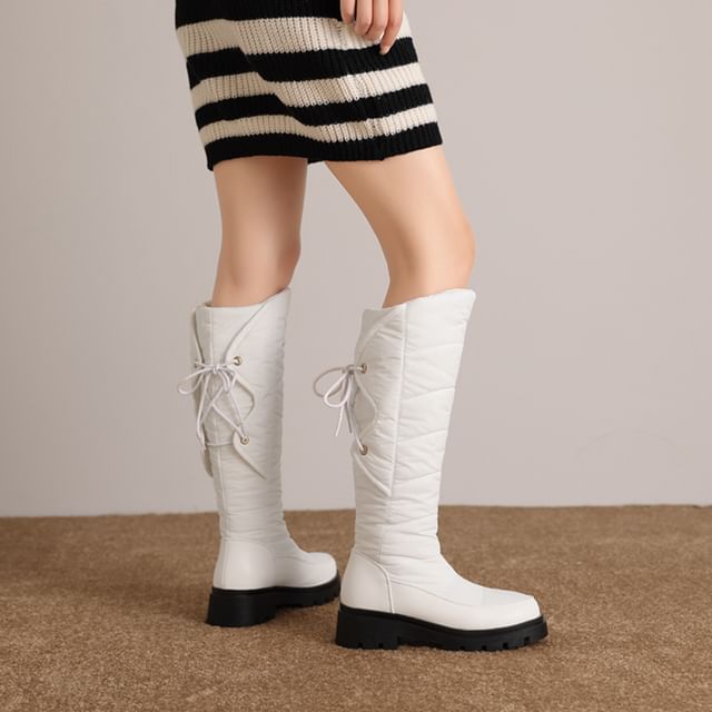 Cinnabelle-Lace-Up Tall Snow Boots