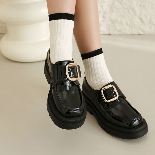 Cinnabelle-Platform Buckle Shoes