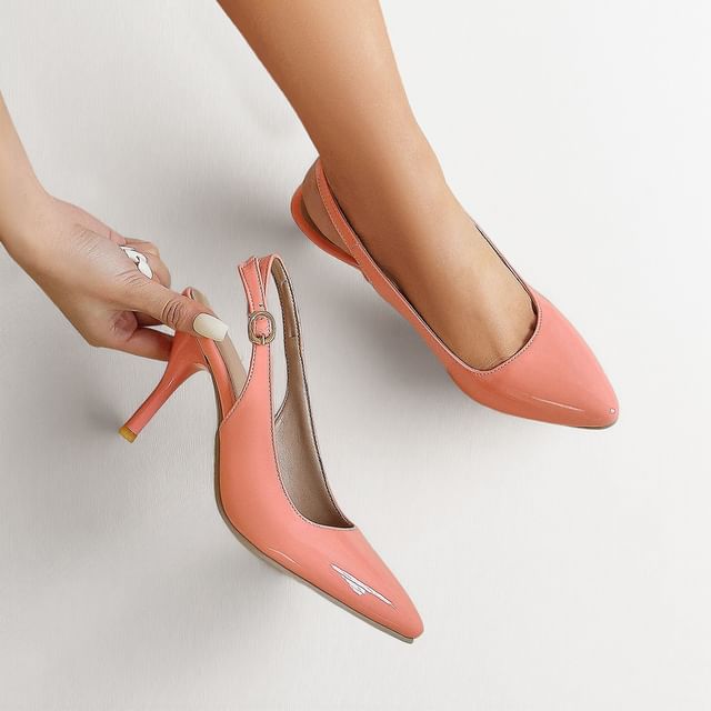 Cinnabelle-Pointed Toe Slingback Pumps