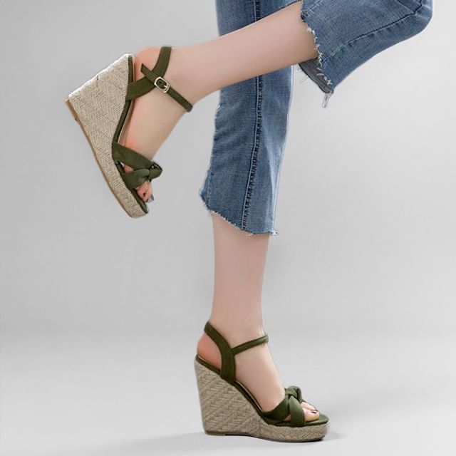 Cinnabelle-Wedge Heel Knot Espadrille Sandals