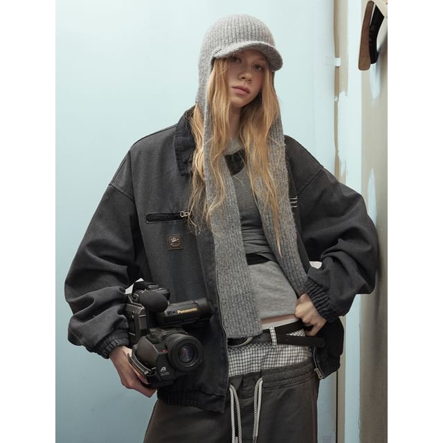 citybae-Colorblock Detroit Jacket