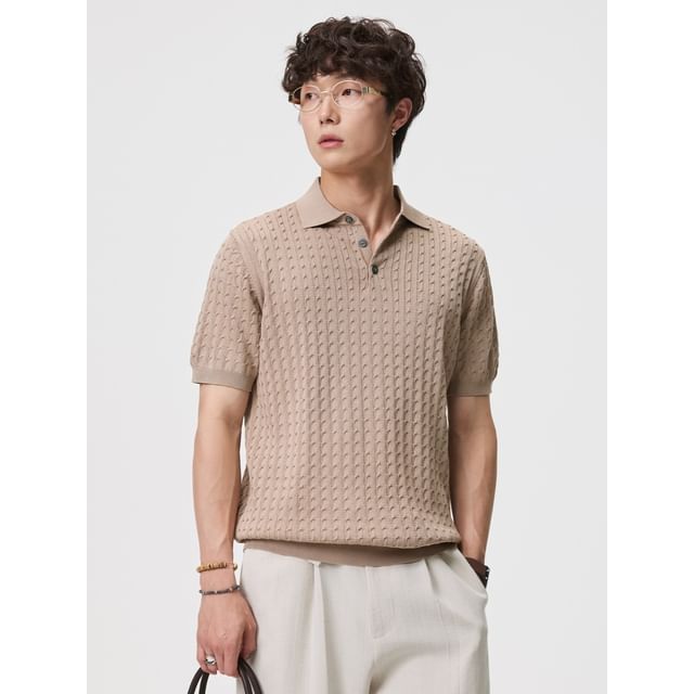 citybae-Knitted Polo Shirt