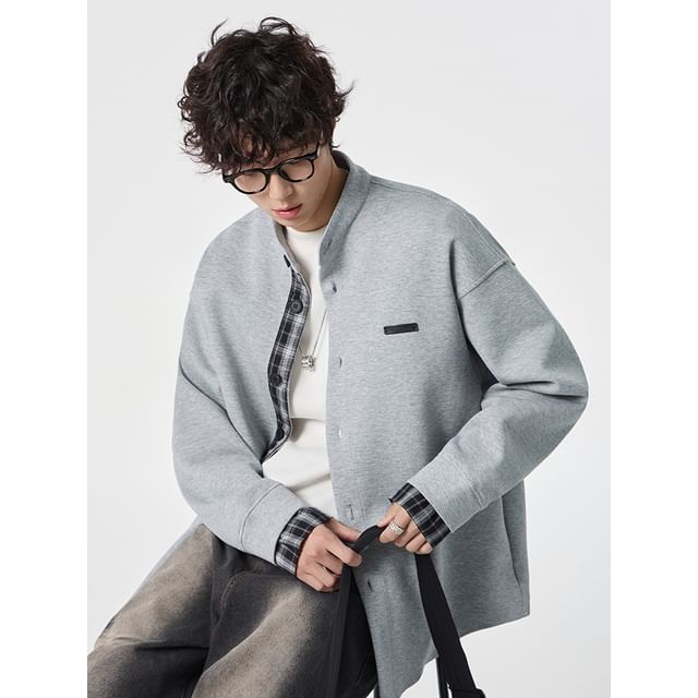 citybae-Mock Two-Piece Loose Jacket