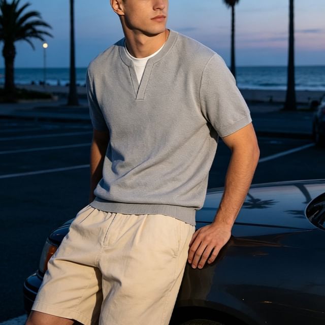 citybae-Mock Two-Piece Loose T-Shirt