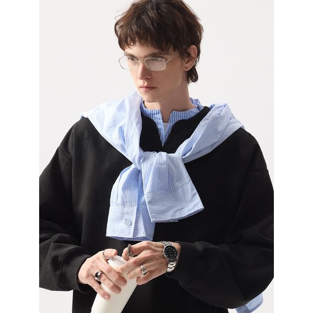 citybae-Mock Two-Piece Sweatshirt