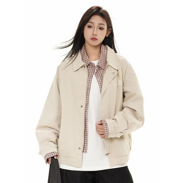 citybae-Mock Two-Piece Work Jacket