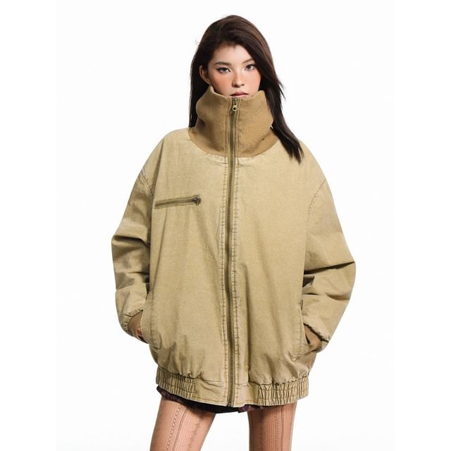 citybae-Overfit High-Neck Padded Jacket
