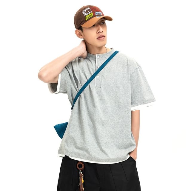 citybae-Oversized Mock Two-Piece Henley