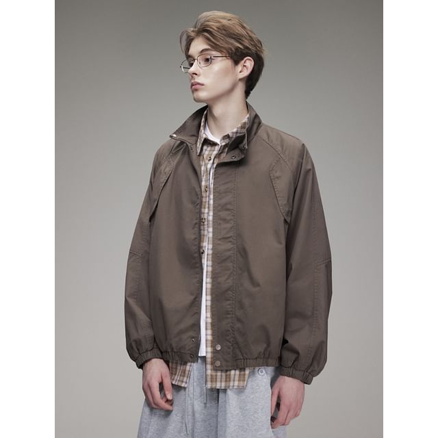 citybae-Oversized Stand-Collar Jacket